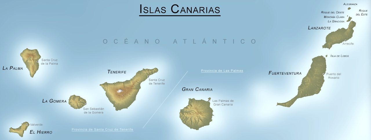 Mapa de las Islas Canarias